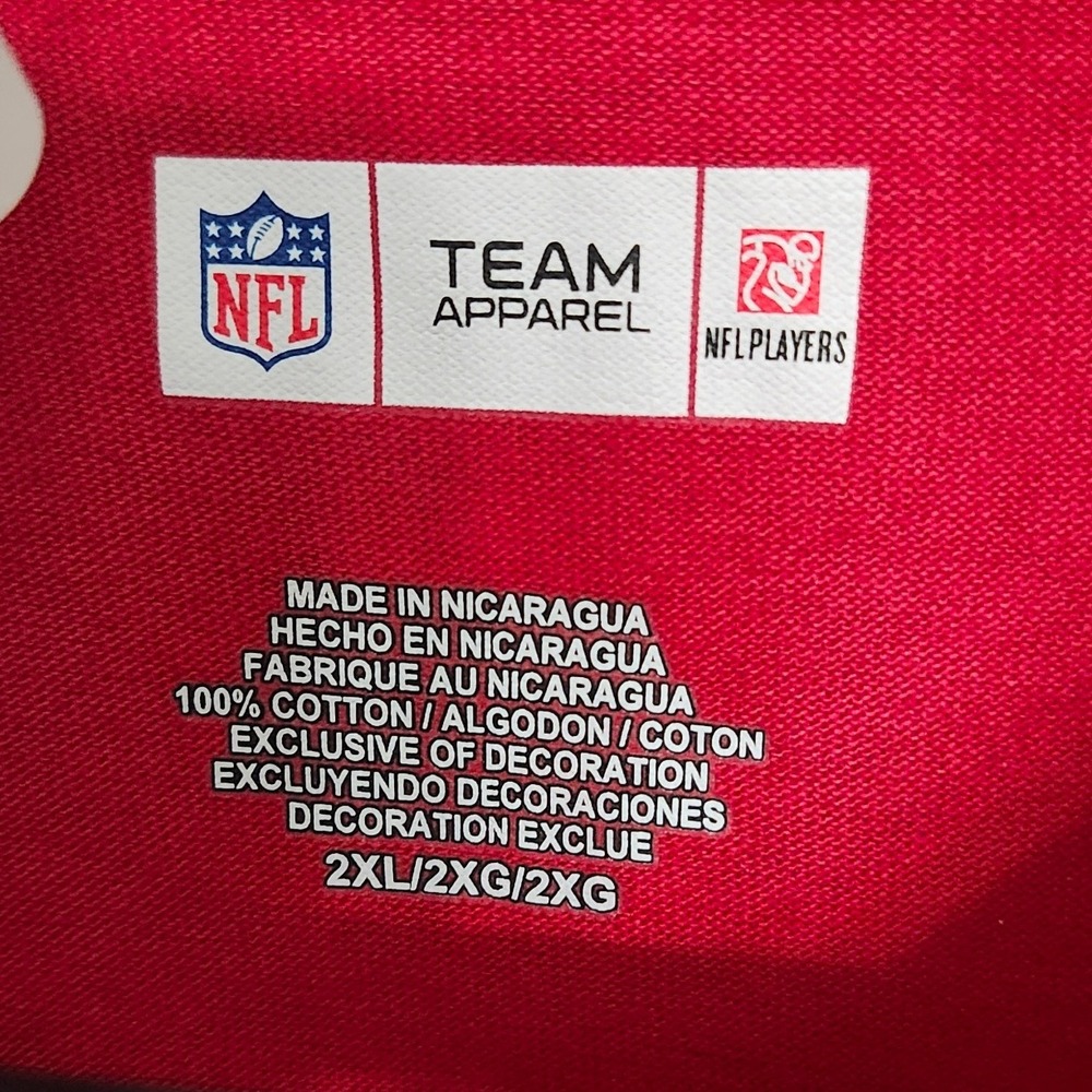 Tampa Bay Buccaneers NFL Team Apparel Josh Freeman 5 Red Jersey T-Shirt 2XL - Picture 4 of 7